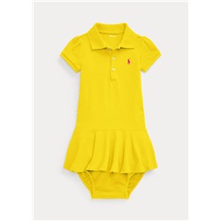 Baby Girl Piqué Polo Dress & Bloomer