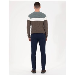 Lacivert Slim Fit Kanvas Pantolon