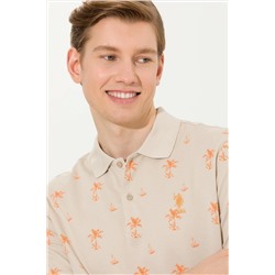 Erkek Taş Polo Yaka Tişört