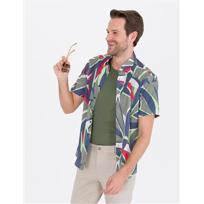 Haki Regular Fit Kısa Kollu Gömlek