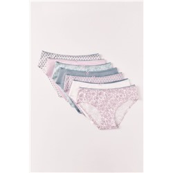 Pack 7 bragas culottes algodón mix estampado