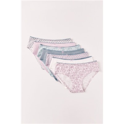 Pack 7 bragas culottes algodón mix estampado