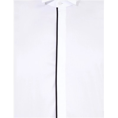 Beyaz Slim Fit Smokin Gömlek