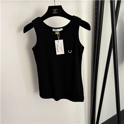 Женская майка с минималистическим, но эффектным украшением  (2 цвета) Шиапарелл*и