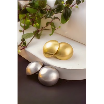 Суперлегкие Серьги "Полусфера" + Подарок