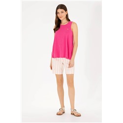 Kadın Pembe Dokuma Şort