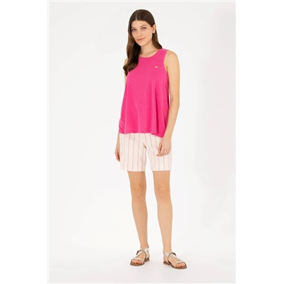 Kadın Pembe Dokuma Şort