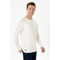 Erkek Taş Bisiklet Yaka Comfort Sweatshirt