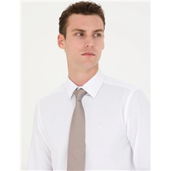 Beyaz Slim Fit Uzun Kollu Gömlek