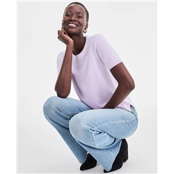 Charter Club Women's Crewneck Short-Sleeve Sweater, Macy's Exclusive