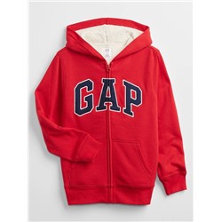 Kids Gap Logo Sherpa-Lined Hoodie