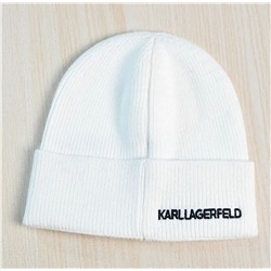 Шапка с металлизированной вышивкой в ​​виде головы мультяшного персонажа KARL LAGERFEL*D