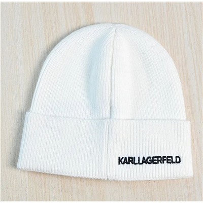 Шапка с металлизированной вышивкой в ​​виде головы мультяшного персонажа KARL LAGERFEL*D