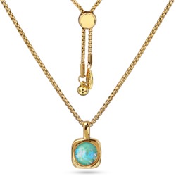 Кулон Теннис (кристаллы SW мятные 8мм; покрытие золото) 70см, Есть комплект