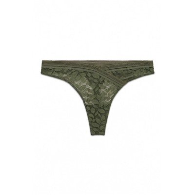 Tanga encaje cintura "V" kaki