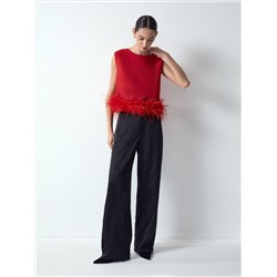 Топ с перьями, B3176/redswan