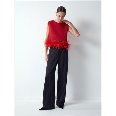 Топ с перьями, B3176/redswan