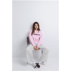 Sudadera felpa lisa rosa