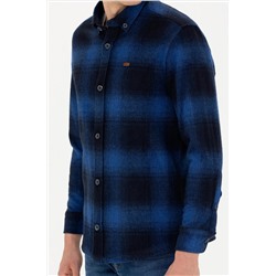 Erkek Lacivert Uzun Kollu Gömlek