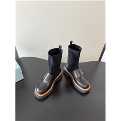 Женские ботинки на толстой подошве с эластичным верхом   ПРАД*А