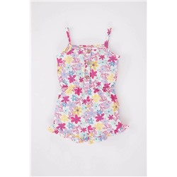 Defacto Kız Bebek Çiçekli Tulum A8146A523SM