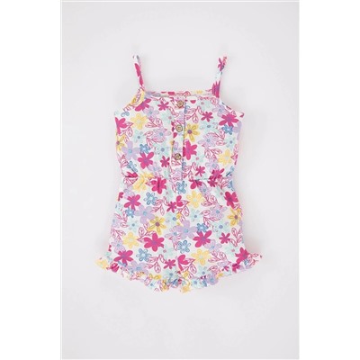 Defacto Kız Bebek Çiçekli Tulum A8146A523SM