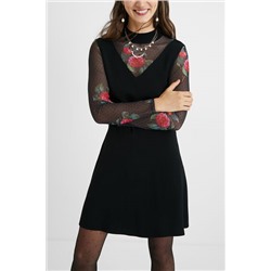 Vestido rejilla flores