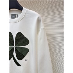 Толстовка / свитшот унисекс с объемной вышивкой клевера  ДИО*Р