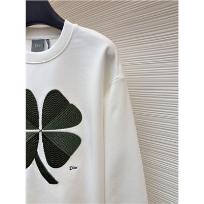 Толстовка / свитшот унисекс с объемной вышивкой клевера  ДИО*Р