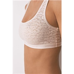 Sujetador top animal print marfil