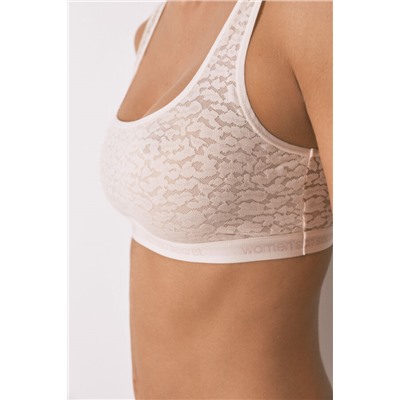 Sujetador top animal print marfil
