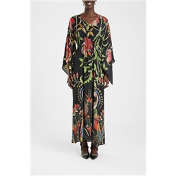 Vestido largo loose manga ancha 3/4