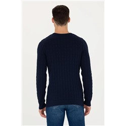 Erkek Lacivert Basic Kazak