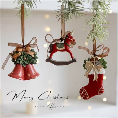 Елочные игрушки в ретро стиле 🎄Материал: смола. Набор 2 шт