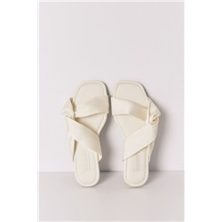 Zapatillas casa satén nudo amarillas