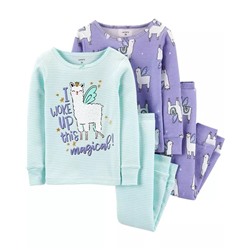 Carter's | Toddler 4-Piece Unicorn Cat Snug Fit Cotton PJs