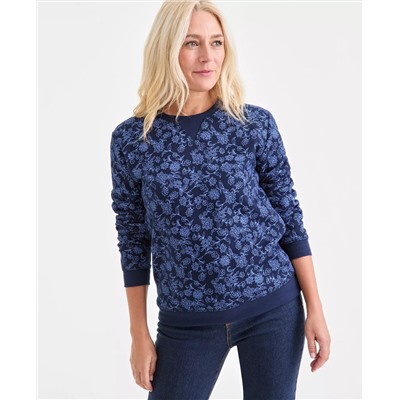 Style & Co Women's Printed Fleece Crewneck Sweatshirt, Macy's Exclusive