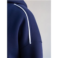 Худи среднего объема из эластичного футера трехнитики c начесом