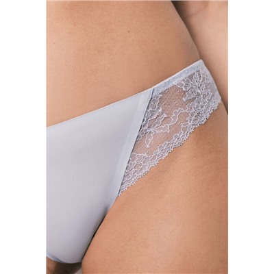 Braga clásica microfibra y encaje azul