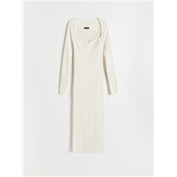 Strickkleid mit Gestreifter Struktur