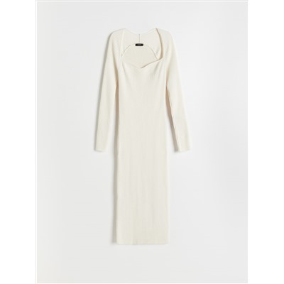 Strickkleid mit Gestreifter Struktur