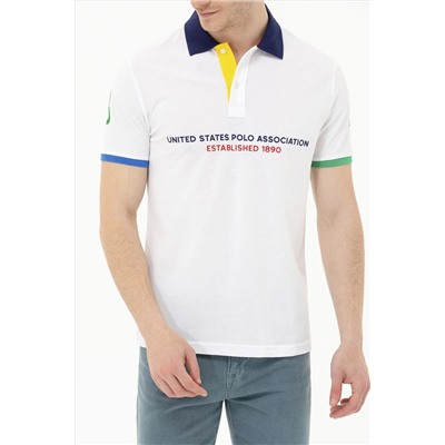 Erkek Beyaz Polo Yaka Tişört