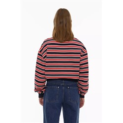 Sudadera cropped rayas