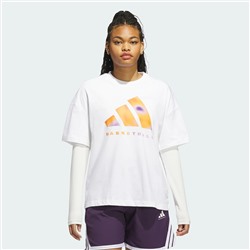 Women's basketball geothermal logo tee Adidas