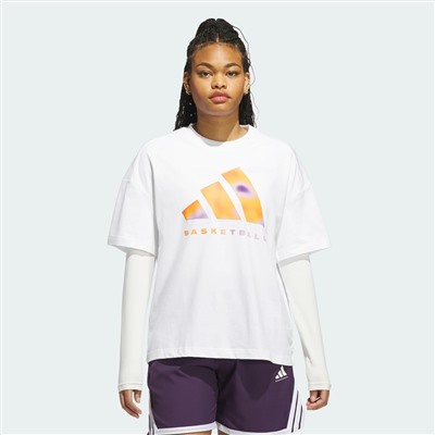 Women's basketball geothermal logo tee Adidas