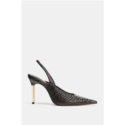 EMBOSSED SLINGBACK SHOES