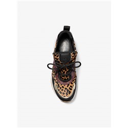 Olympia Leopard Print Calf Hair Trainer