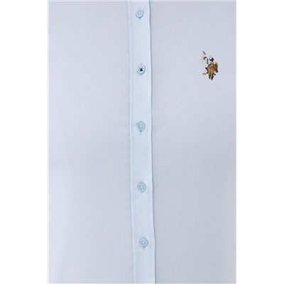 Kadın Açık Mavi Uzun Kollu Basic Gömlek