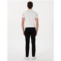 Siyah Slim Fit Kanvas Pantolon
