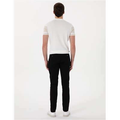 Siyah Slim Fit Kanvas Pantolon